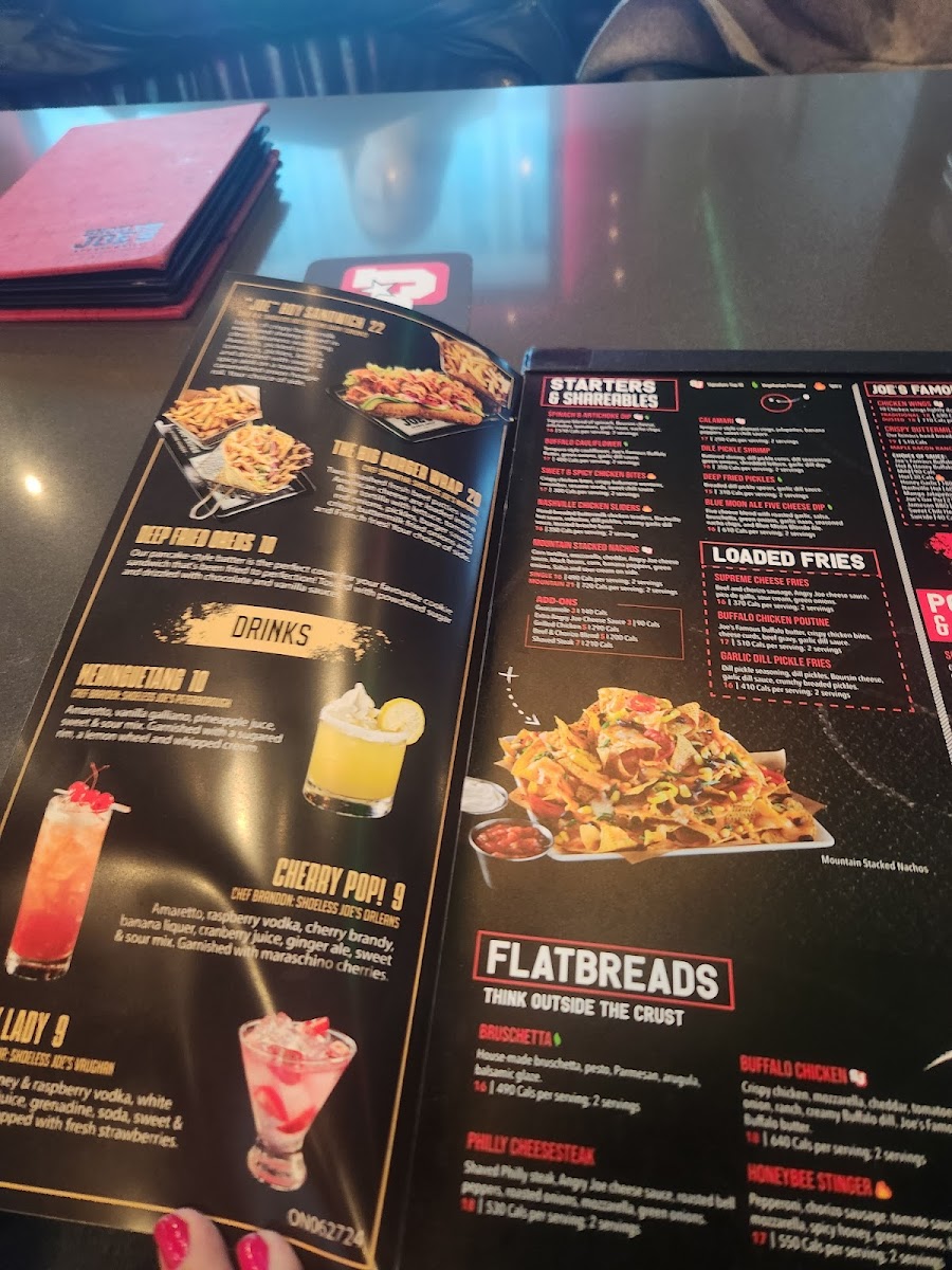 Menu - Shoeless Joe's Sports Grill photo 5